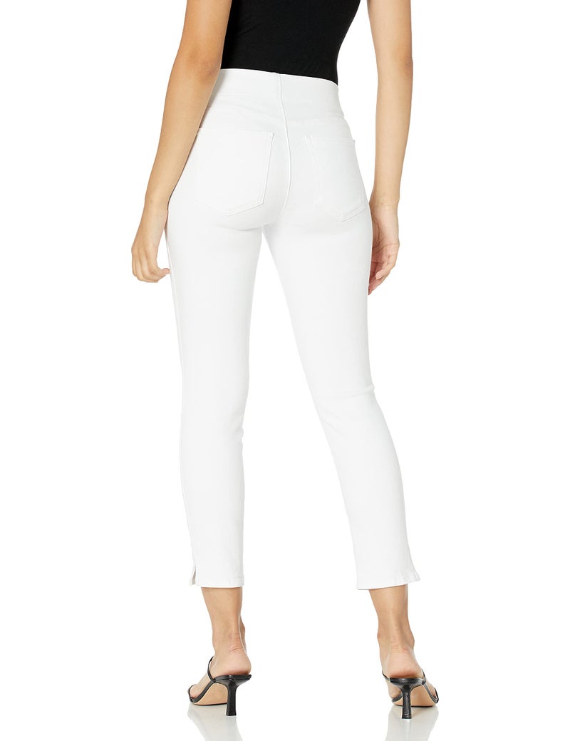 NYDJ Women's Petite Petite Pull ON Skinny Ankle Jean with Side Slit Pants, Optic White, 2P - Image 2